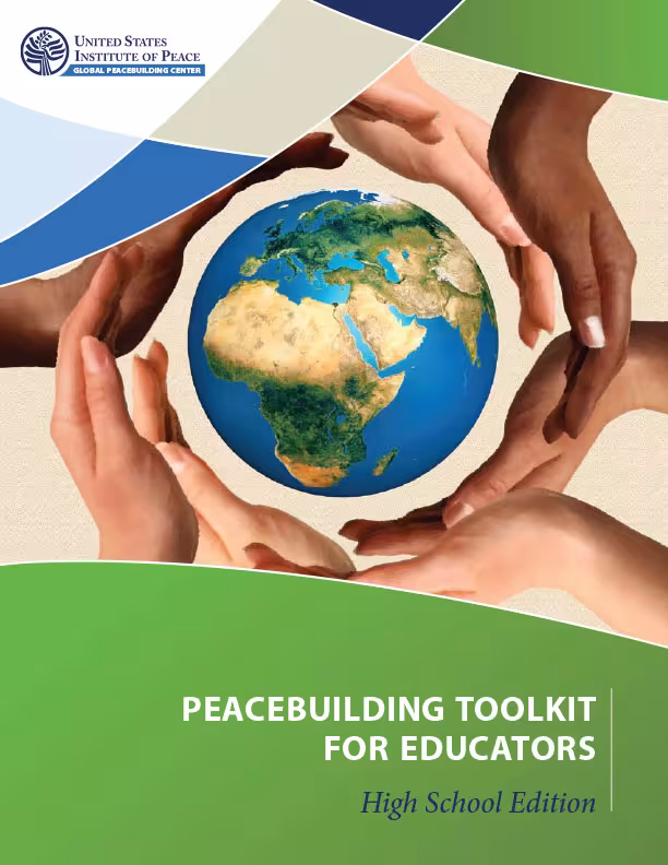 Peacebuilding Toolkit for Educators - High School Edition cover