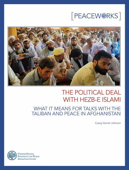 The Political Deal with Hezb-e Islami